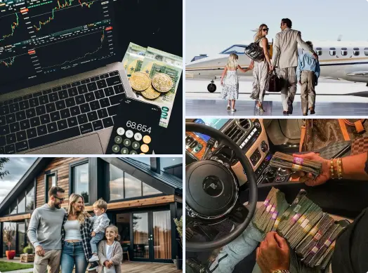 Gains financiers style de vie luxueux