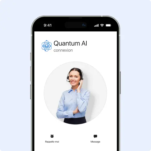 Connexion assistance Quantum AI application